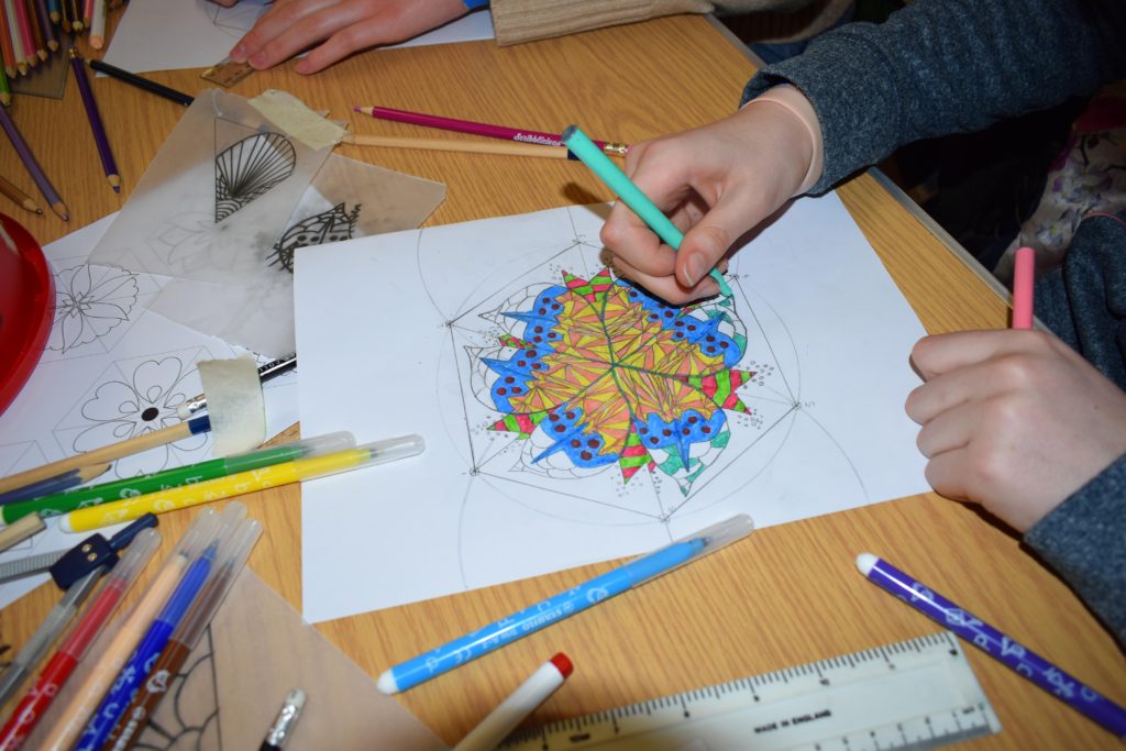 Pattern-making workshops with the local community at Bletchley