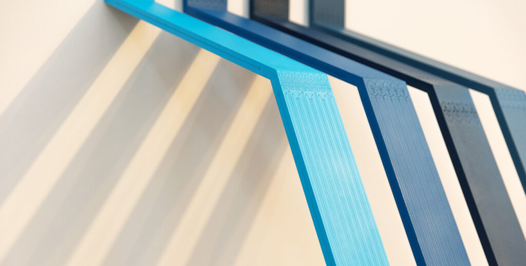 Installation view, Sara Choudhrey, Courting the Line, 2025, Graves Gallery. Photo: Sheffield Museums